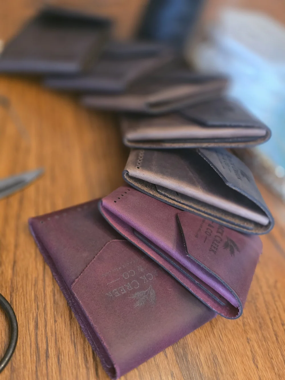 Black Creek & Co Brown Leather Minimal Wallet